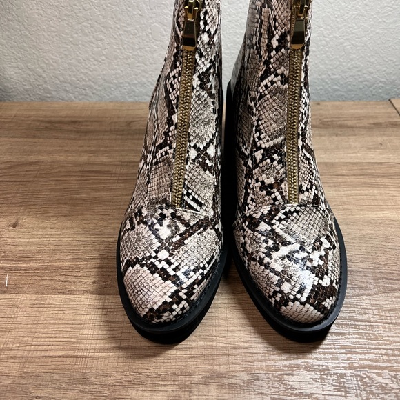 So Me Mackie Snake Print Faux Leather Half Calf Zip Booties - Picture 8 of 8